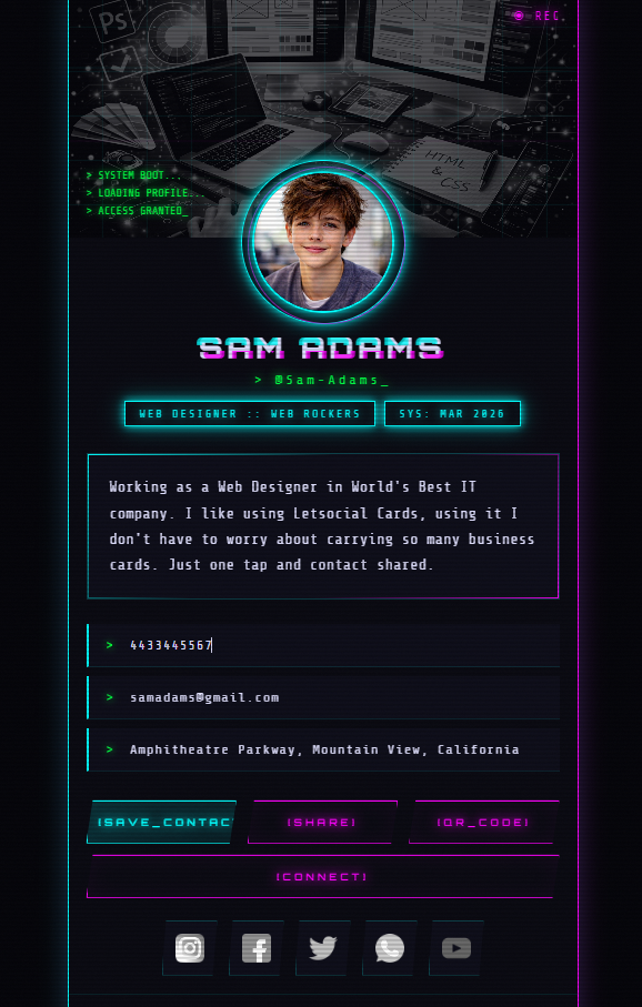 Glitch theme preview